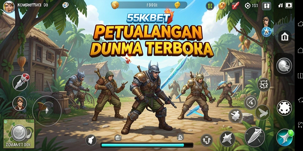 Tangkapan layar gameplay 55KBET yang menunjukkan dunia terbuka yang menakjubkan.