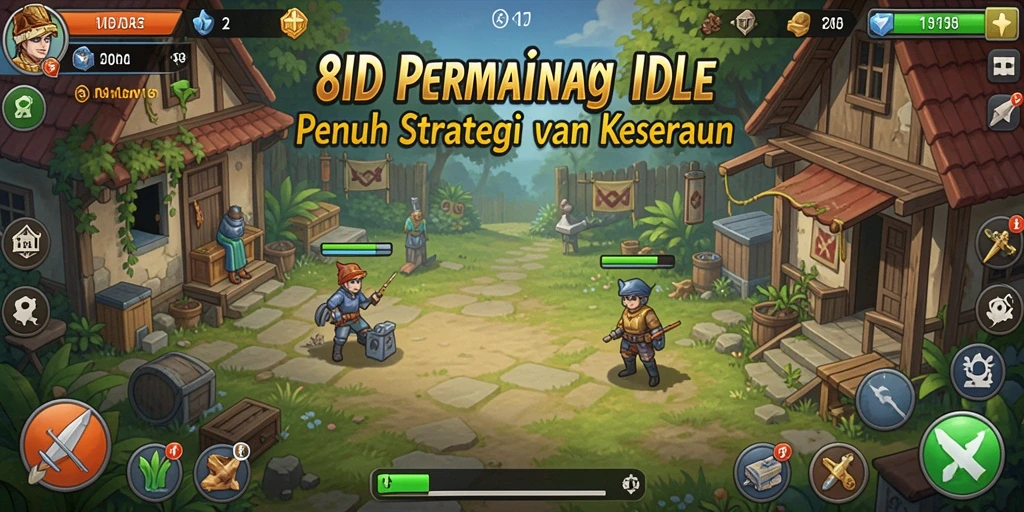 Tampilan gameplay Idle yang menarik dan adiktif dari 8ID.