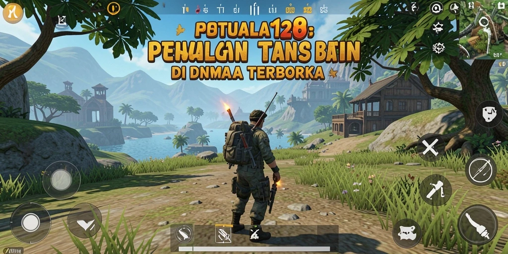 Tangkapan layar gameplay <strong>ASIA128</strong> menunjukkan eksplorasi dunia yang luas dan penuh detail.