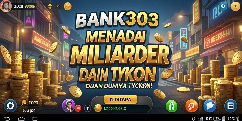 Tampilan gameplay BANK303 yang menarik dengan berbagai fitur Tycoon.