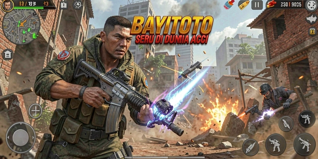 Screenshot gameplay BAYITOTO menampilkan pertempuran seru dan karakter yang beragam.