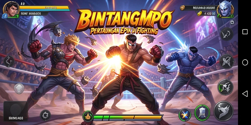 Tampilan aksi seru dalam game Fighting BINTANGMPO.