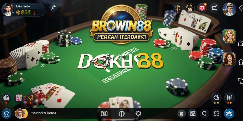 Gameplay BROWIN88 yang menegangkan dalam permainan Poker.