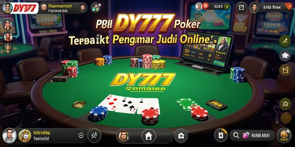 Tampilan menarik dari gameplay Poker yang mendebarkan di DY777.