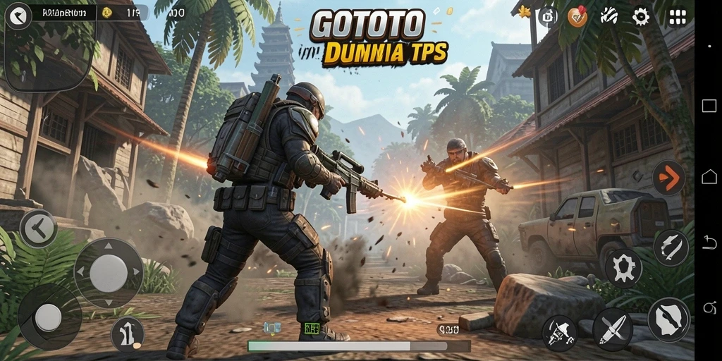 Tampilan gameplay GOTOTO yang mendebarkan dan penuh aksi.