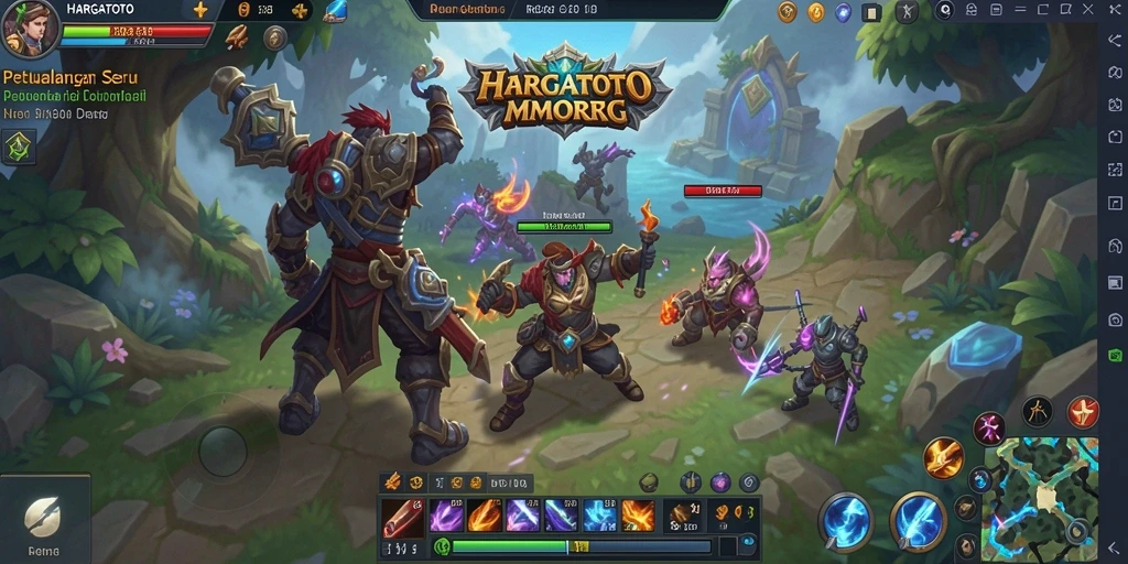 Screenshot gameplay HARGATOTO menampilkan petualangan seru di dunia MMORPG.