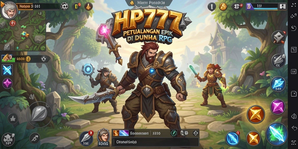 Screenshot utama HP777 menampilkan aksi pertarungan yang seru dan dinamis.