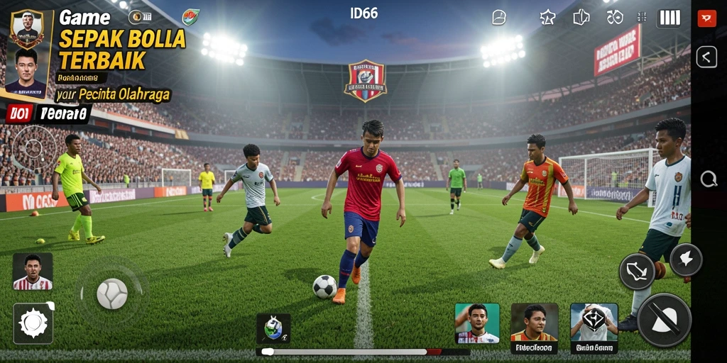Tampilan gameplay <strong>ID66</strong> yang menegangkan dan menarik bagi penggemar sepak bola.