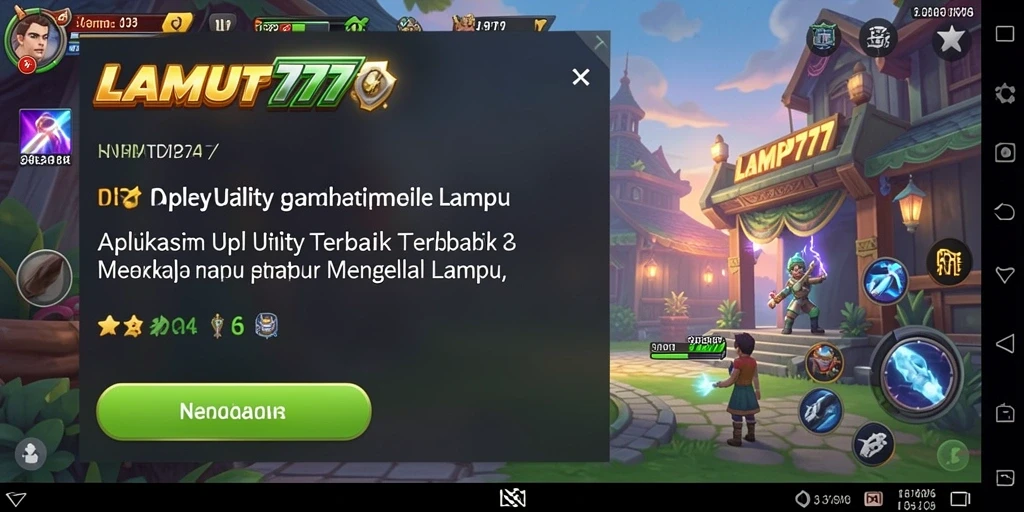 Tampilan antarmuka LAMPU777 yang sederhana dan fungsional.