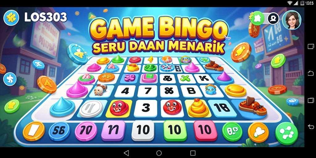 Screenshot menunjukkan gameplay seru permainan Bingo di LOS303.