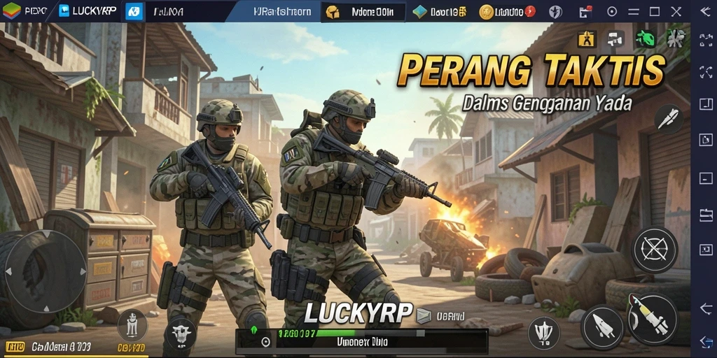 Screenshot dari gameplay LUCKYRP yang menarik dan intens.