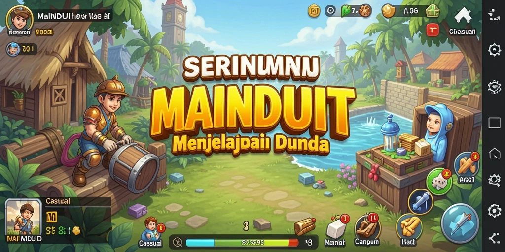 Tampilan gameplay seru dan penuh warna dari MAINDUIT.