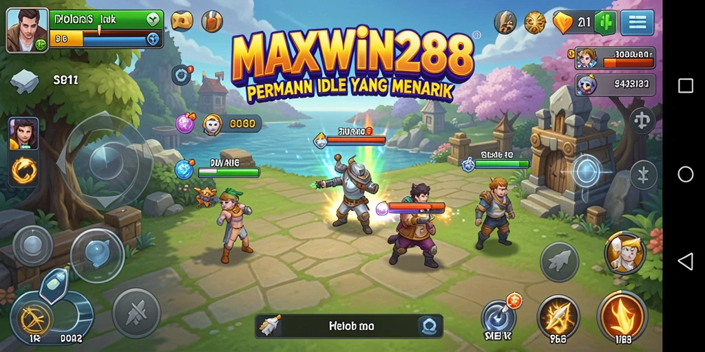 Tampilan gameplay <strong>MAXWIN288</strong> yang seru dan menarik dalam genre Idle.