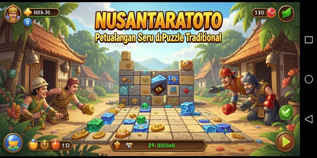 Screenshot gameplay NUSANTARATOTO dengan berbagai tantangan Puzzle.