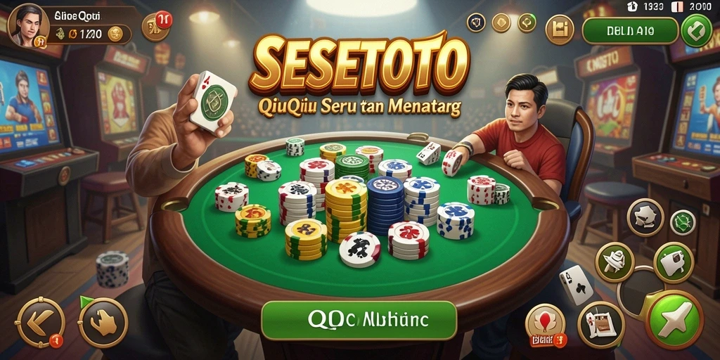 Screenshot SESETOTO menampilkan gameplay seru permainan QiuQiu.