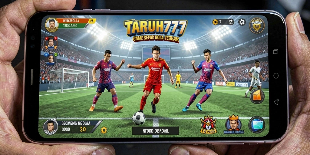 Tampilan menarik dari gameplay TARUH777 dalam aksi pertandingan sepak bola.
