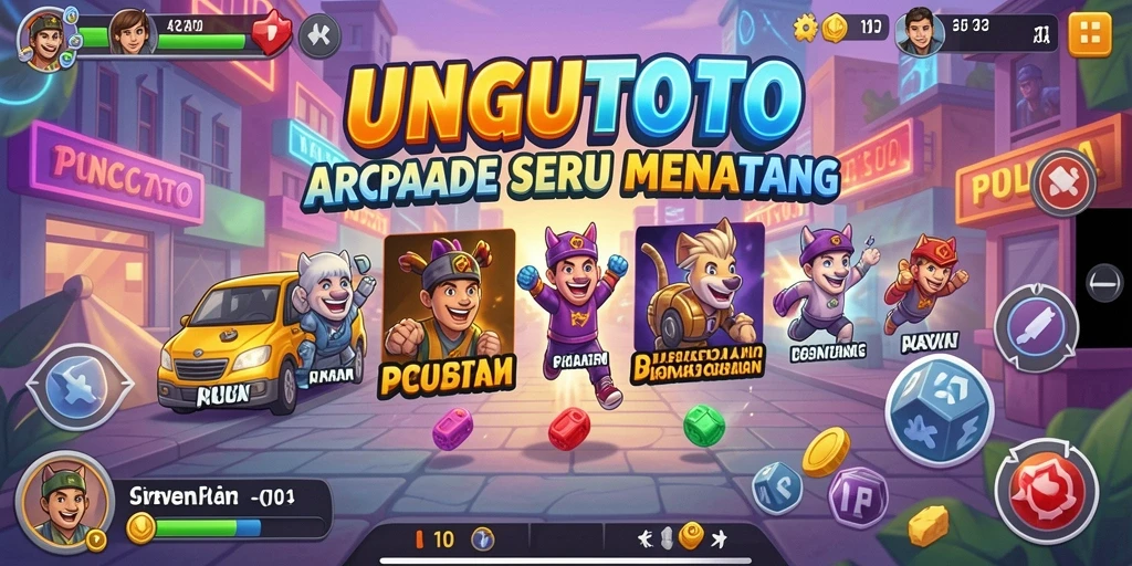 Tampilan gameplay UNGUTOTO yang vibrant dan menghibur.