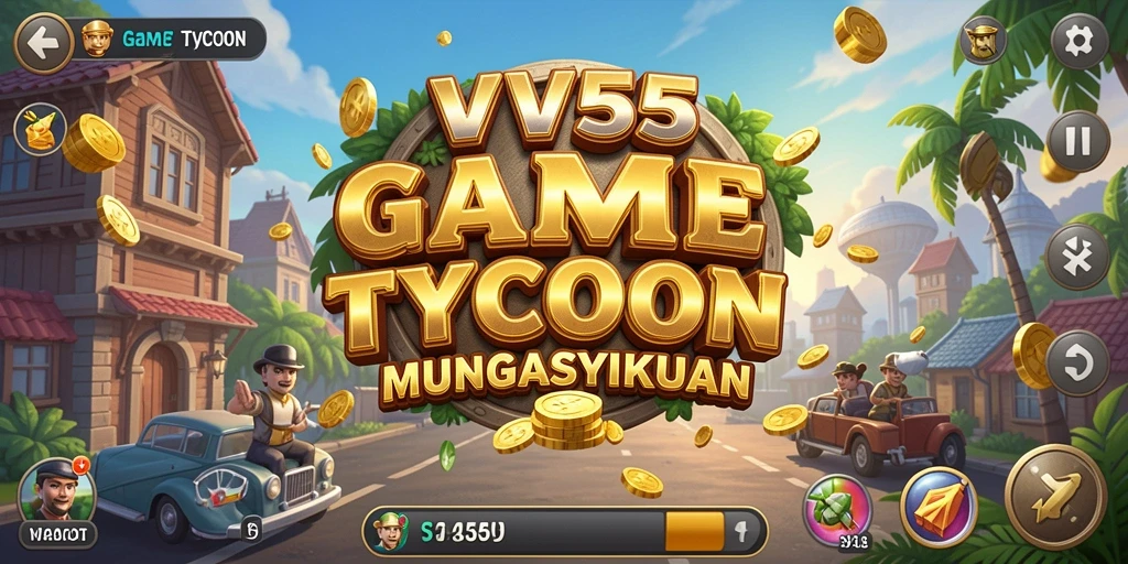 Screenshot VV55 menampilkan gameplay Tycoon yang seru dan interaktif.