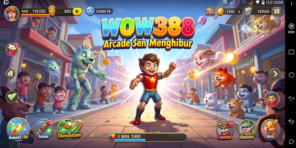Tampilan gameplay WOW388 yang seru dan penuh tantangan dalam genre Arcade.